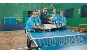 Sindhura J was winner in Table Tennis VTU Central Karnataka Zone